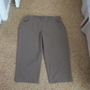 Chicos Zenergy Brown Neema Capri Crop Pants Sz 2 L